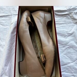 Salvatore Ferragamo Tan Leather Heels
